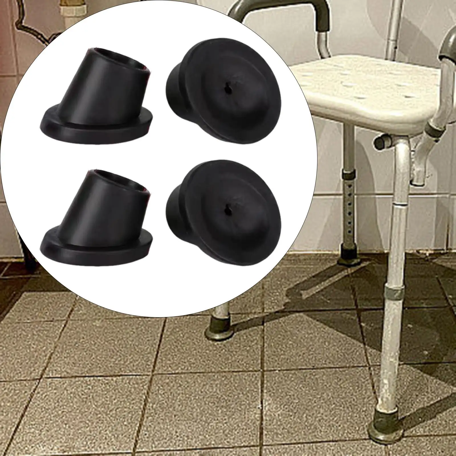 4Pcs Replacement Feet for Shower Chair Bath Seat Premium Accessories Convenient Non Slip Rubber Feet Pads Chair Leg Caps image 3