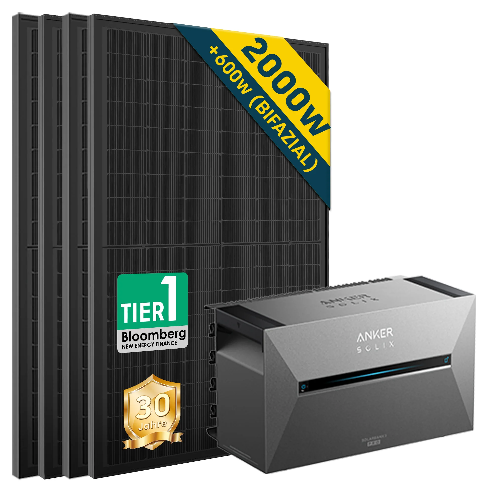 Anker SOLIX E2700 3 Pro 2.7 kWh + solar panel 4x500W solar modules