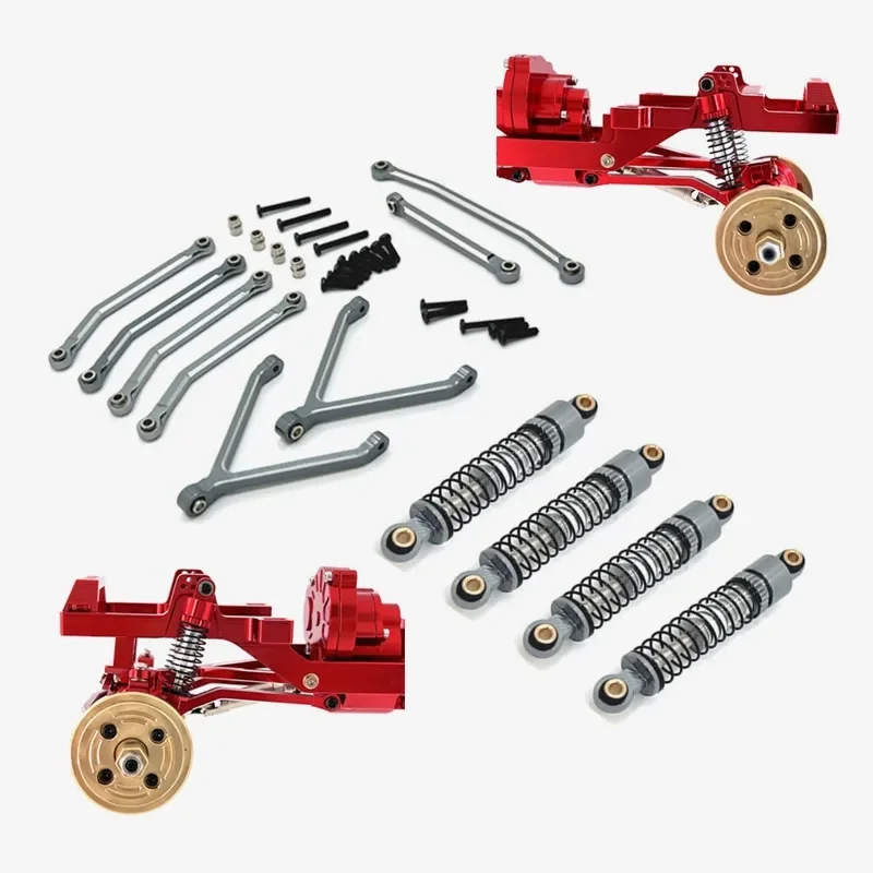 Metall Upgrade Volle Fahrzeug Zugstange Hydraulische Stoßdämpfer Für FMS 1/24 Xiaoqi FCX24 RC Auto Teile