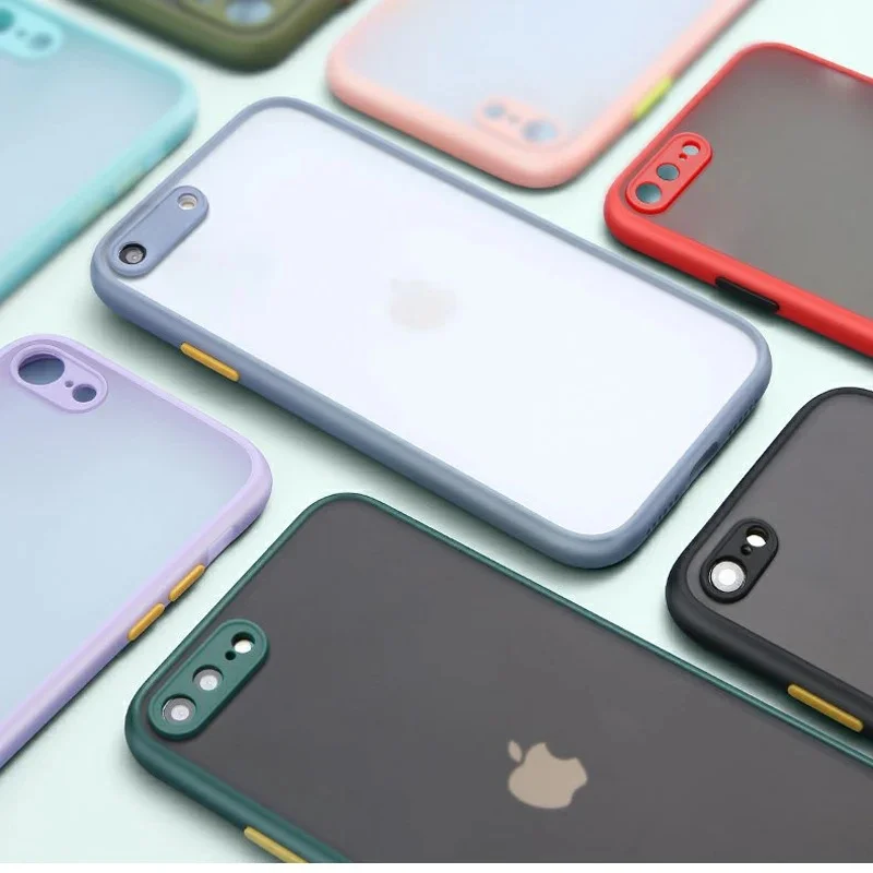 La nouvelle coque Anti-chute pour iphone SE 2020 étui pour iphone 6 6s 7 8 Plus SE2 2020 2022 étuis de Protection de peau à pores fins givrés