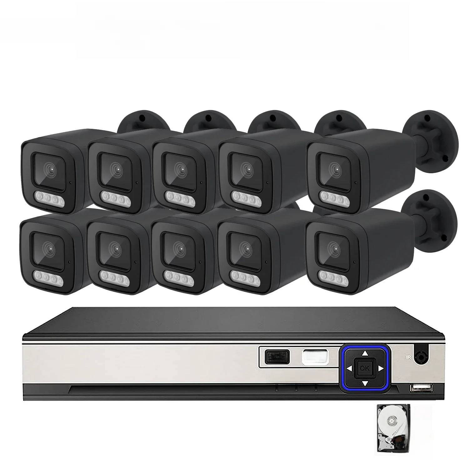 Système de caméra de sécurité, document complet, 8MP, 4K, poignées humaines, protected, POE, NVR, kit CCTV, enregistrement vidéo, audio bidirectionnel, caméra de surveillance, Xmeye