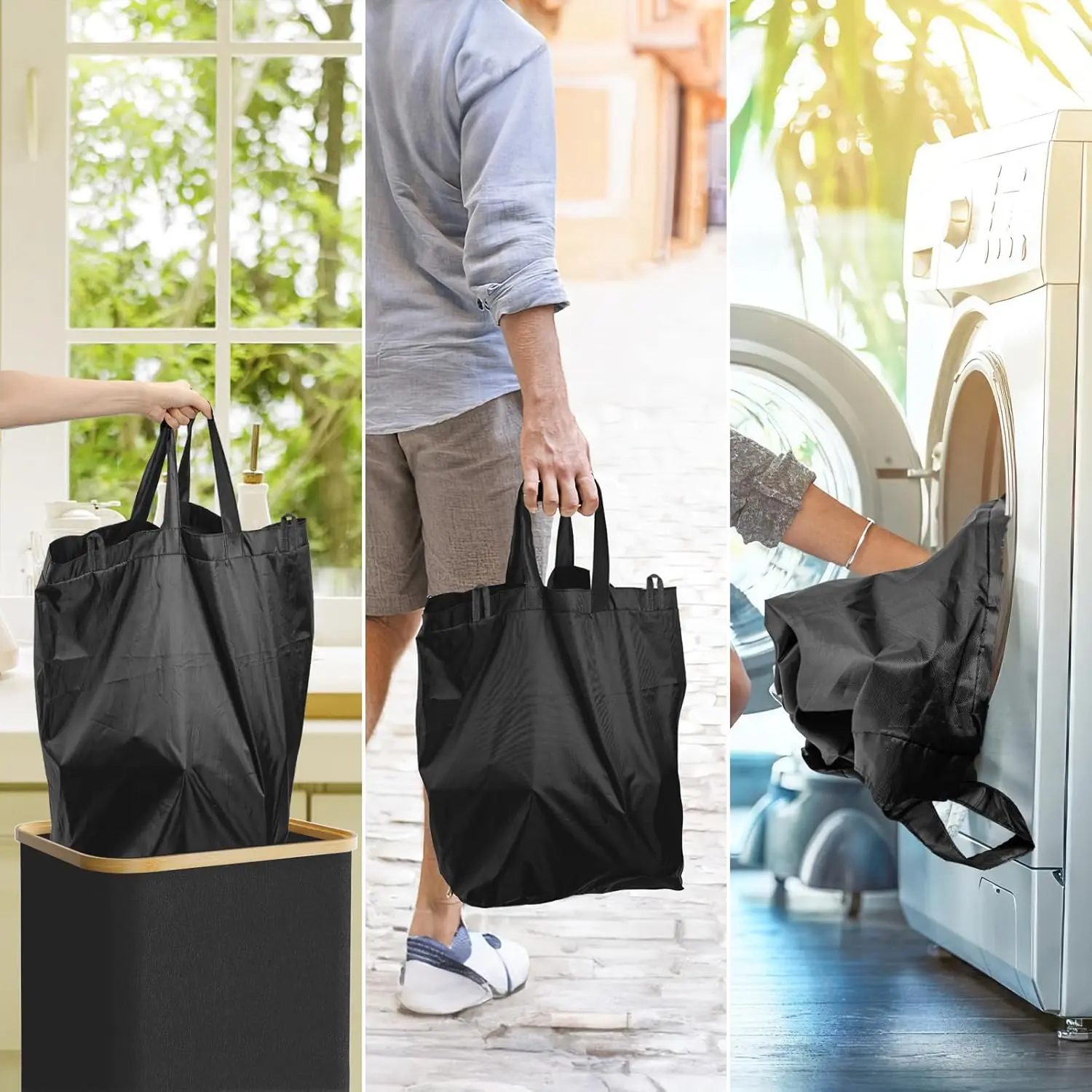 Große Kapazität Haushalt Aufbewahrung Korb Faltbare leere Flasche Aufbewahrung Box Recycling Box Waschkorb Innenmülleimer Partys Aufbewahrung Eimer tragbare Aufbewahrungstasche – Detail 3