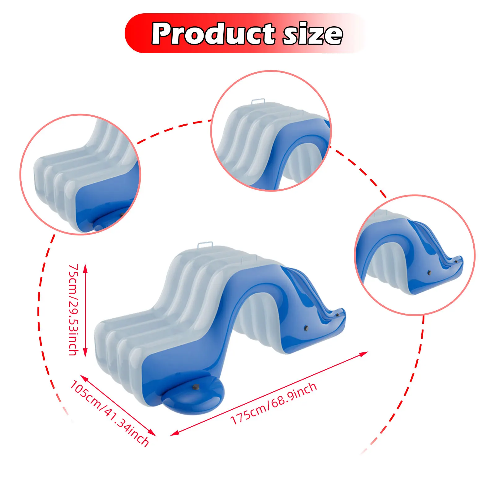 Glissière de piscine gonflable, marches élargies, accessoires de piscine, jeux de fête pour jardin extérieur, balcon, fêtes d'été, Center de jeux