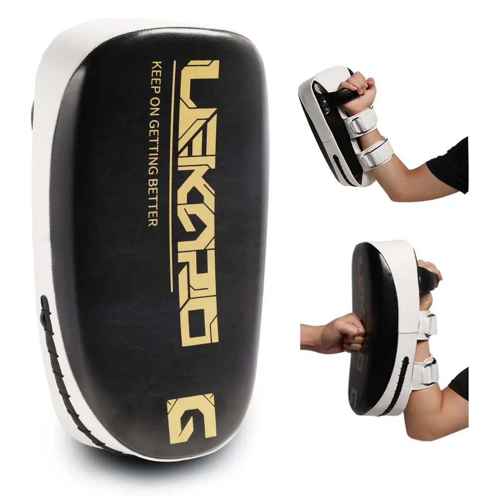 1 Pcs PU Leather Foot Target Curved Boxing Muay Thai Hand Target Sanda Training Thickened Earthquake-resistant Curved Baffle