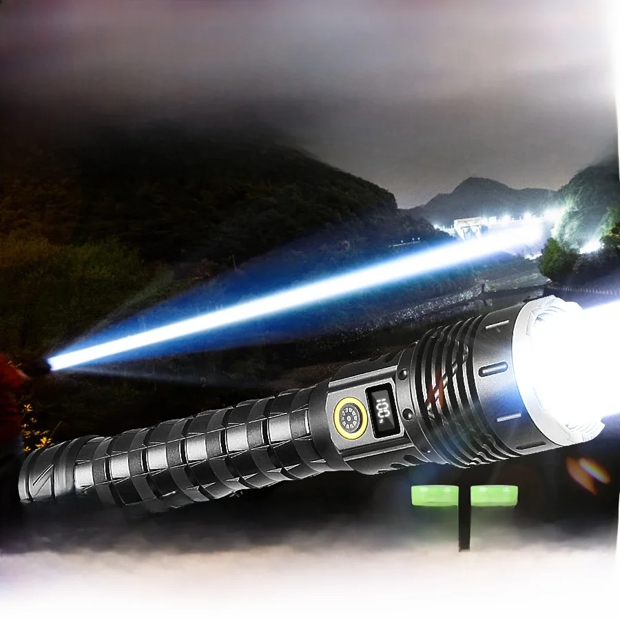 10000mAh High Power Flashlights 1000000LM Ultra Powerful Flashlight 26650 Rechargeable Lantern Tactical Outdoor Camping Torch