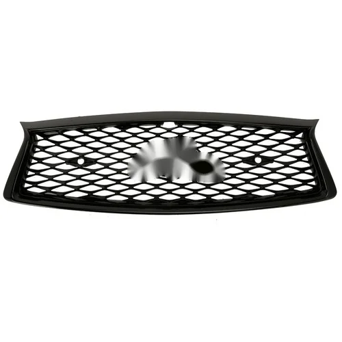 FOR Infiniti Q50 Sport Front Grille Black Frame Black Mesh 2018-2024 With Camera And Radar OE F2310-6HH1C Direct Replacement