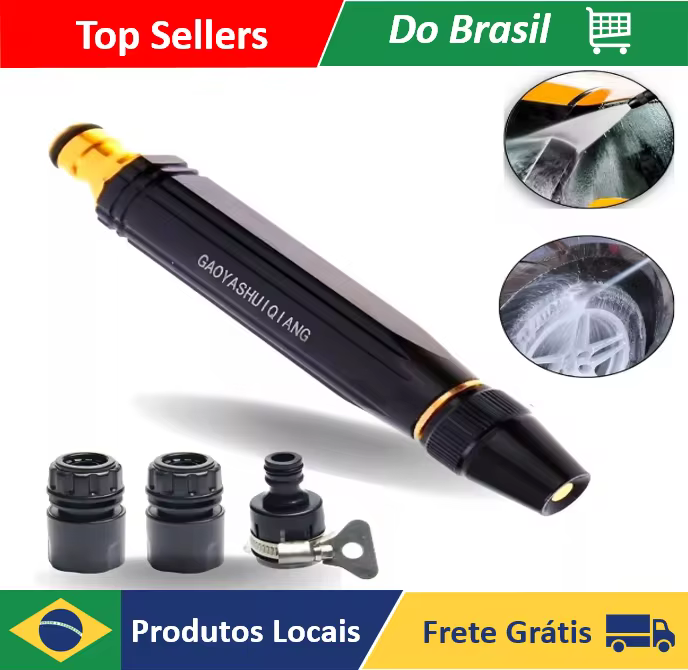 Bico Alta Pressao Para Mangueiras Com Tres Tipos De Jato