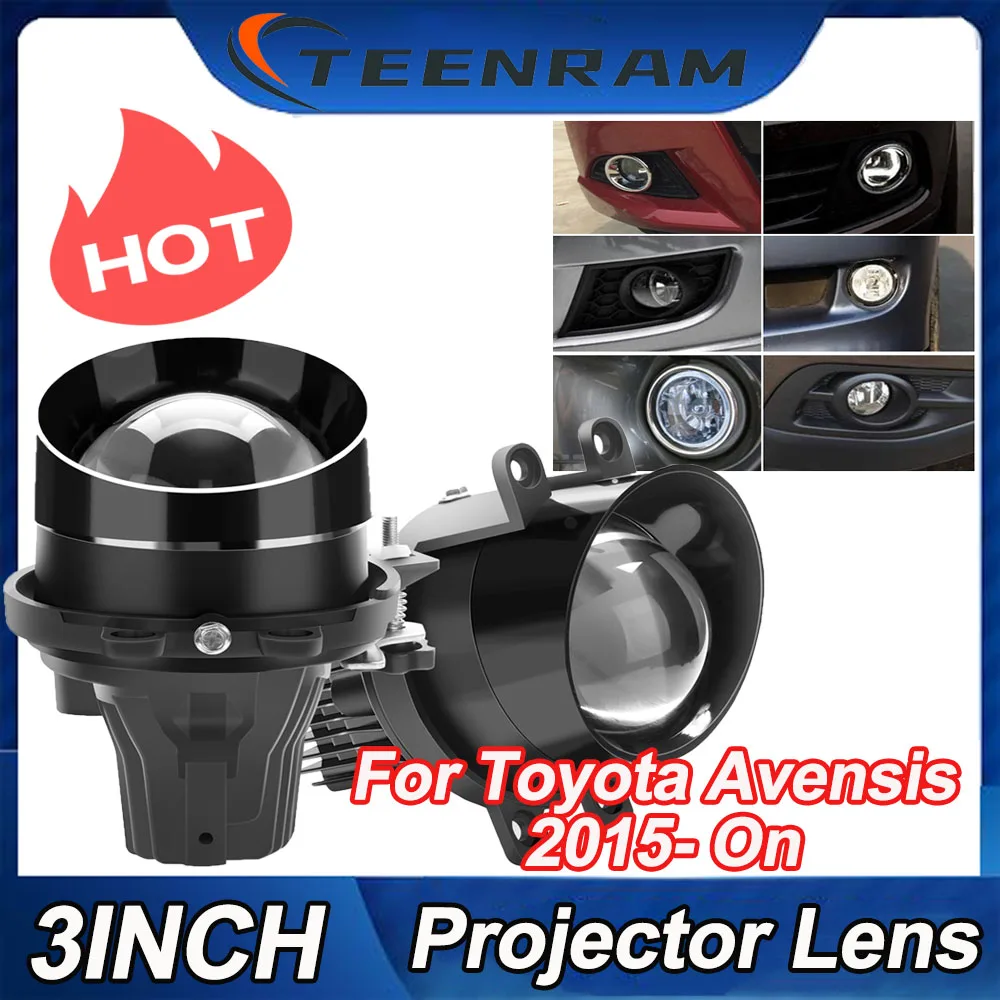 3' Bi-led Laser Projector Lens Fog Lamp For Toyota Avensis 2015- On Auto Led Headlight Fog Light Bulb 6000K White