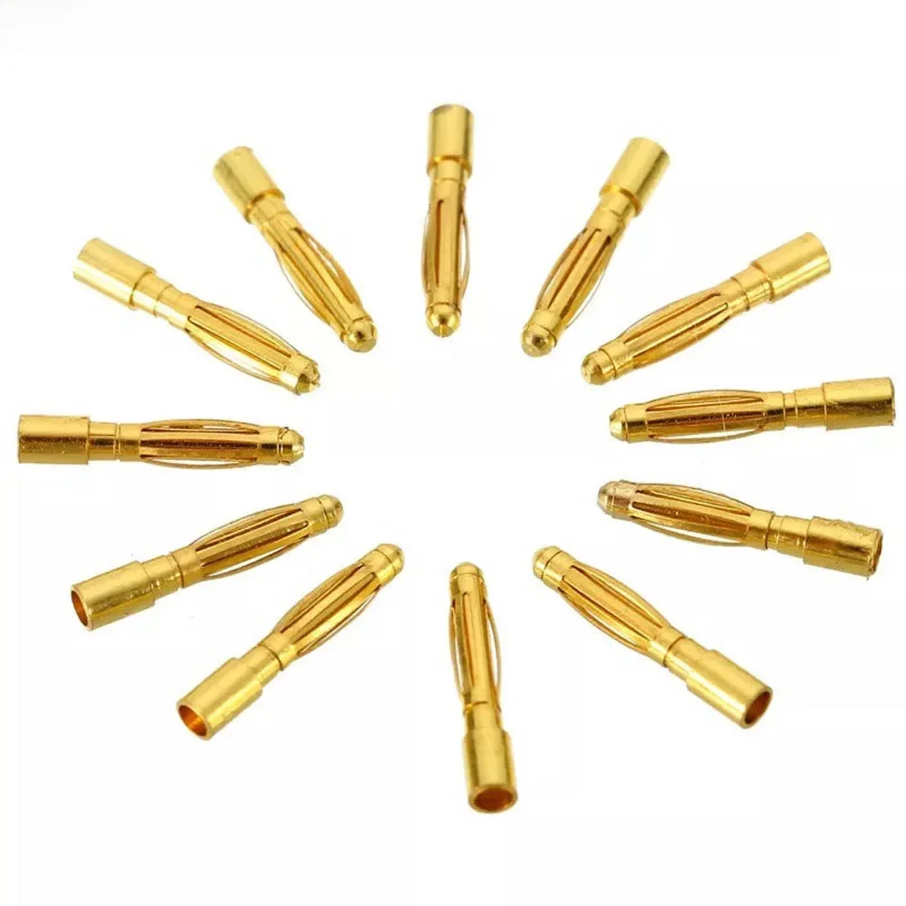 1-10 paires 2mm 3mm - 8mm balle fiche banane plaqué or banane mâle femelle connecteur fiches de batterie Kits pour pièces de batterie RC bricolage