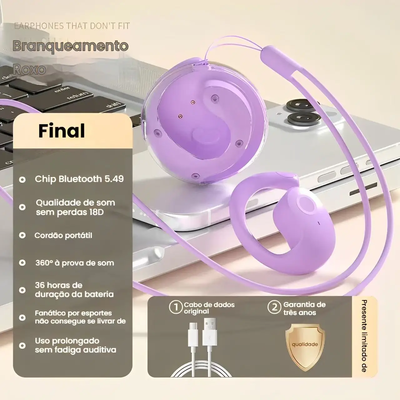 سماعة مضادة للضوضاء TWS مضادة للضوضاء ، مضخم صوت بلوتوث Sem Fio #6