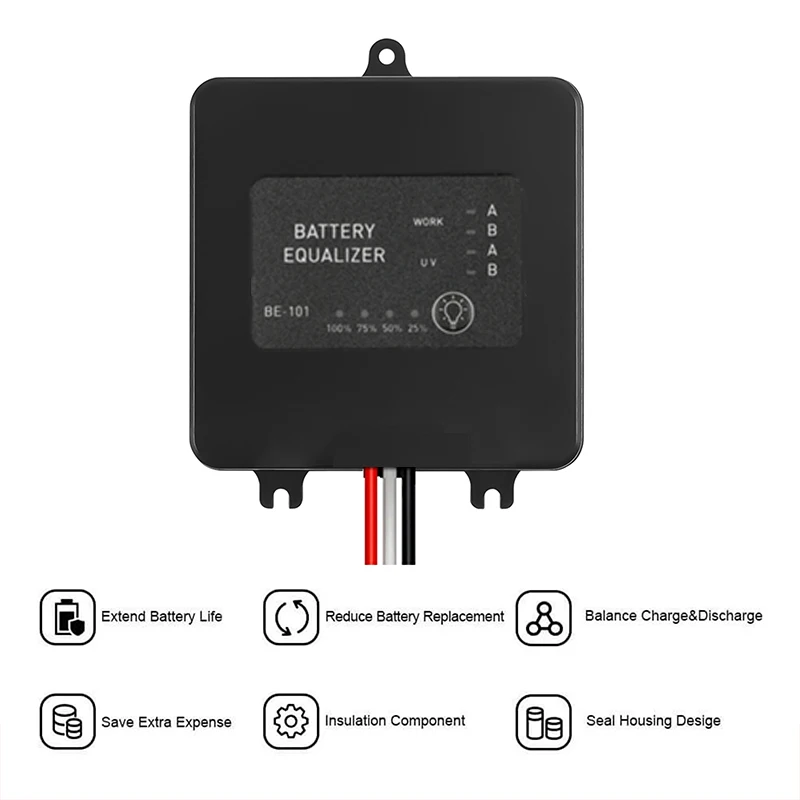 ECGSOLAX 48V 24V Battery Equalizer Solar Syestem Voltage Balancer For Lead Acid Lithium Batteries Parallel Charge Controller