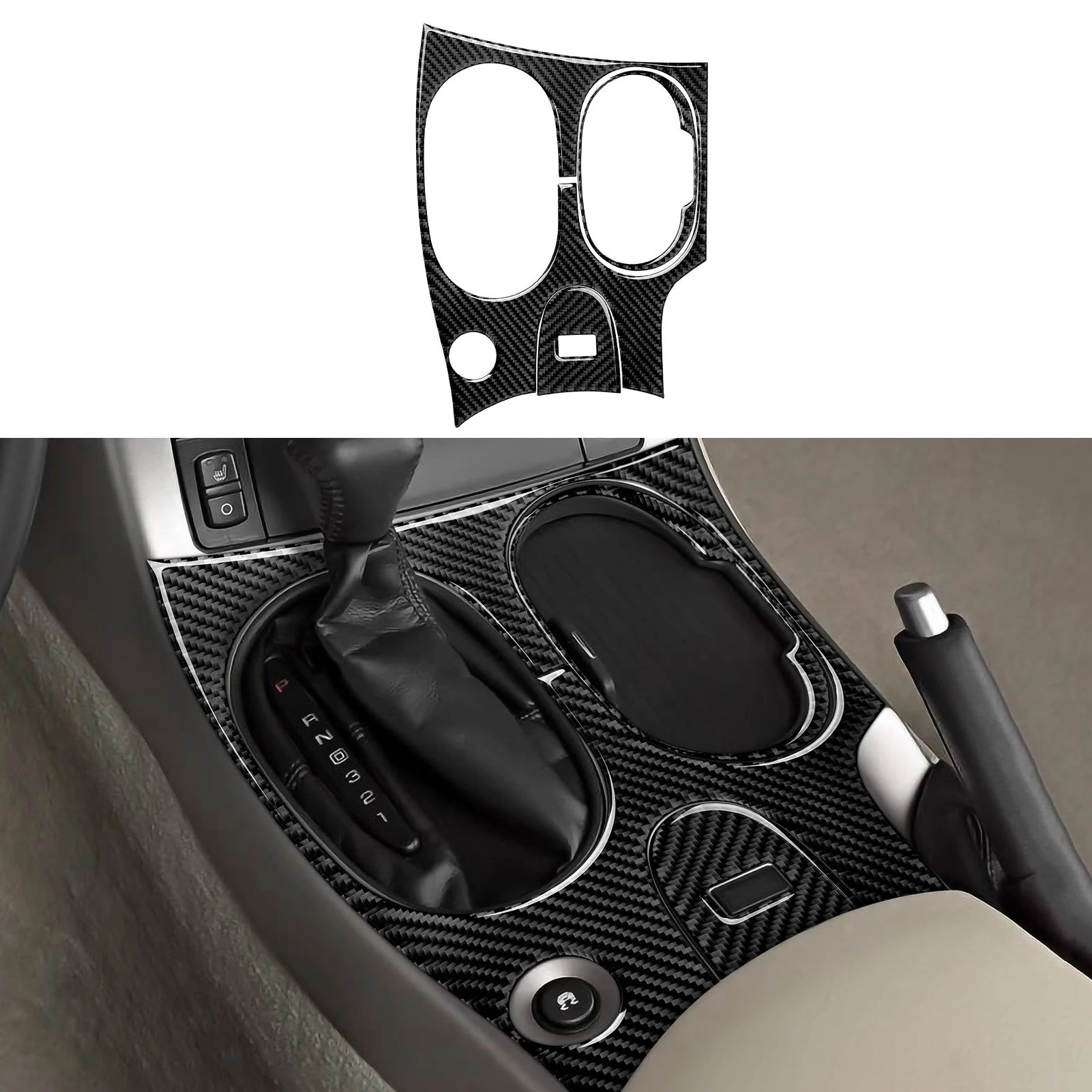 

Car Gear Shift Panel Sticker Decal Carbon Fiber Interior Trim Cover for Chevrolet Corvette C6 2005 2006 2007 Accessories