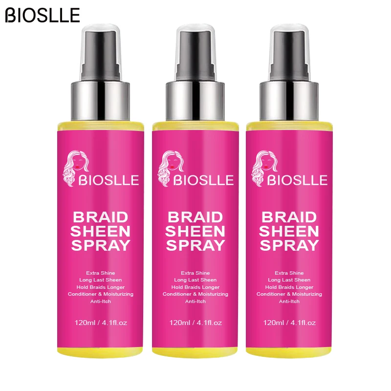 

3PCS BIOSLLE Hair Spray Add Shiny and Moisturize Heat Protectant Hair Care Styling Locs Shine Braiding Sheen Spray