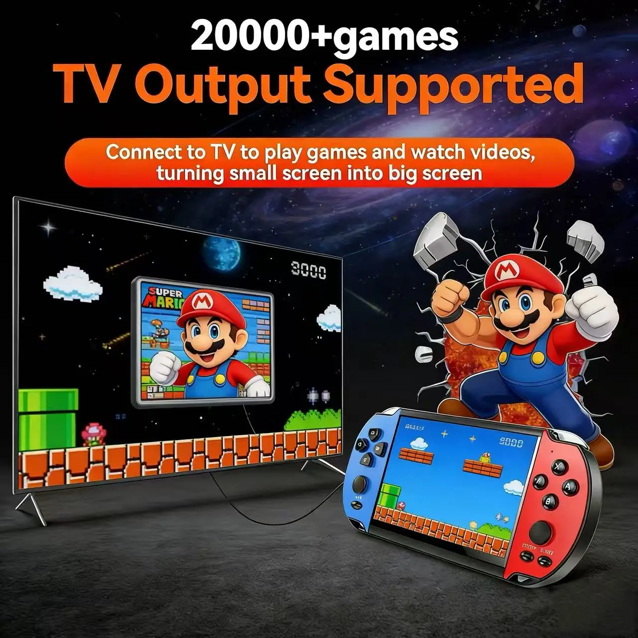 

Портативная игровая консоль 3,5 дюйма, мини-система с HD-экраном, прочная карманная игровая приставка, подарок на праздник, 1 шт.