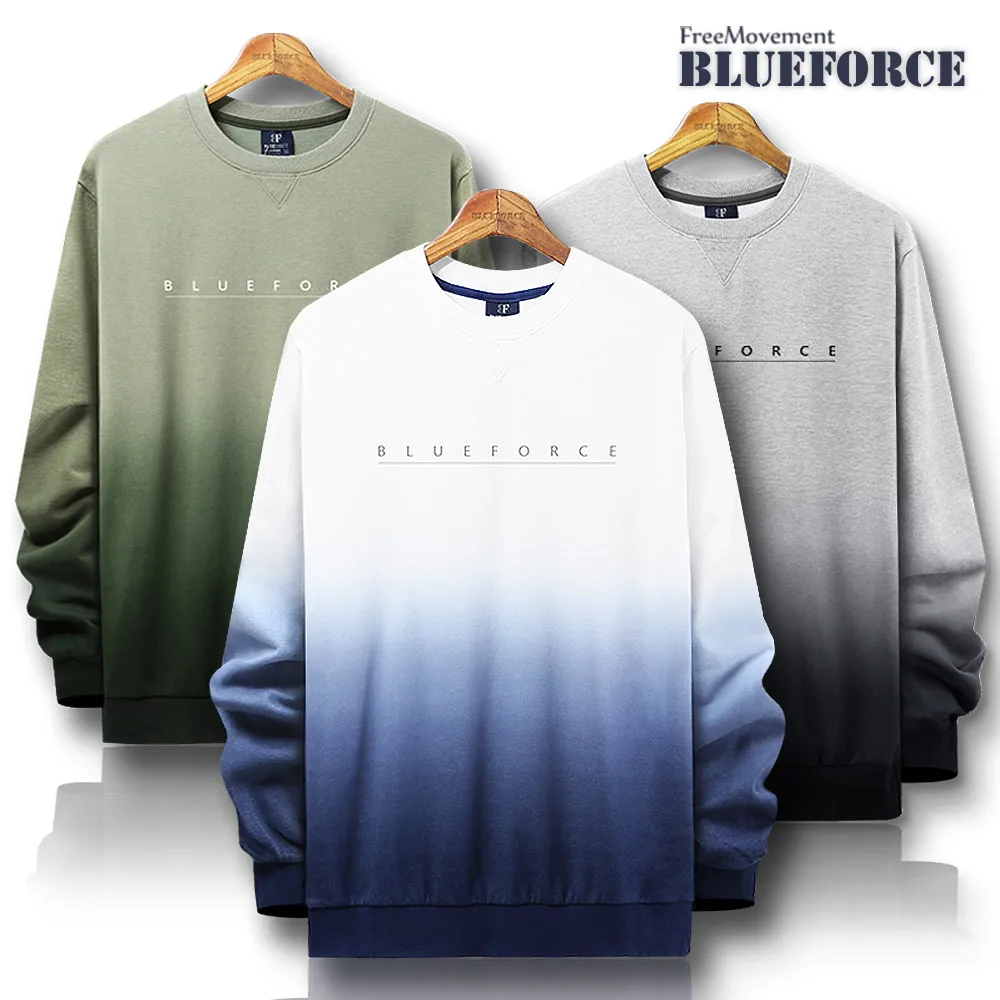 Blue Force Hentomen-Man-to-Man Long-sleeved T-Shirt with Big-size group clothes couple look