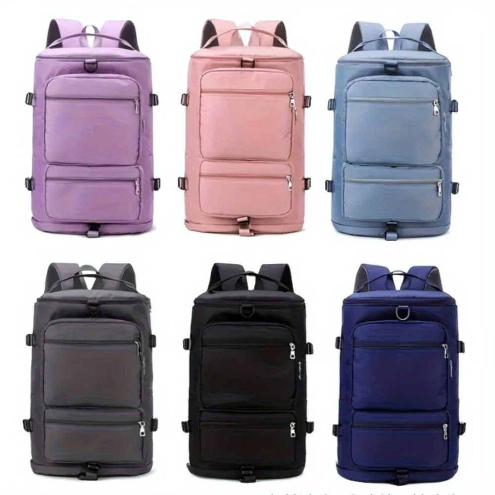 

Large Capacity Waterproof Duffel Bag with Dry-Wet Separation Shoe Compartment and Adjustable Shoulder Strap for Travel Sports