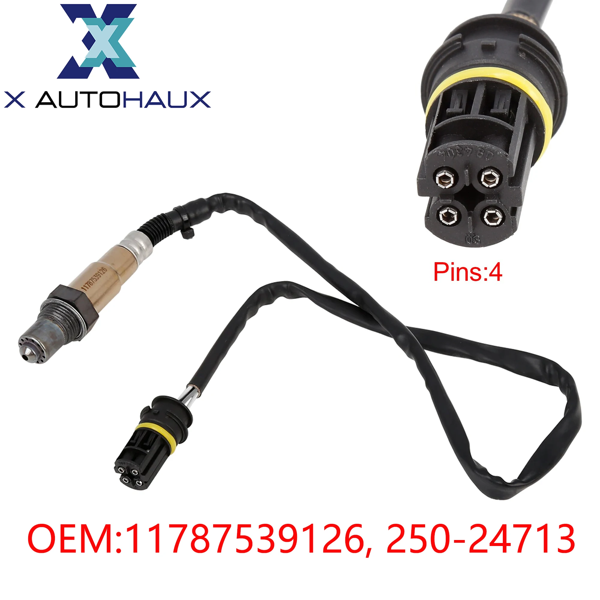 

X Autohaux Auto Oxygen Sensor Probe Gas wideband Air Fuel Ratio O2 sensors 11787539126/250-24713 for BMW 335/535i Car accessorie