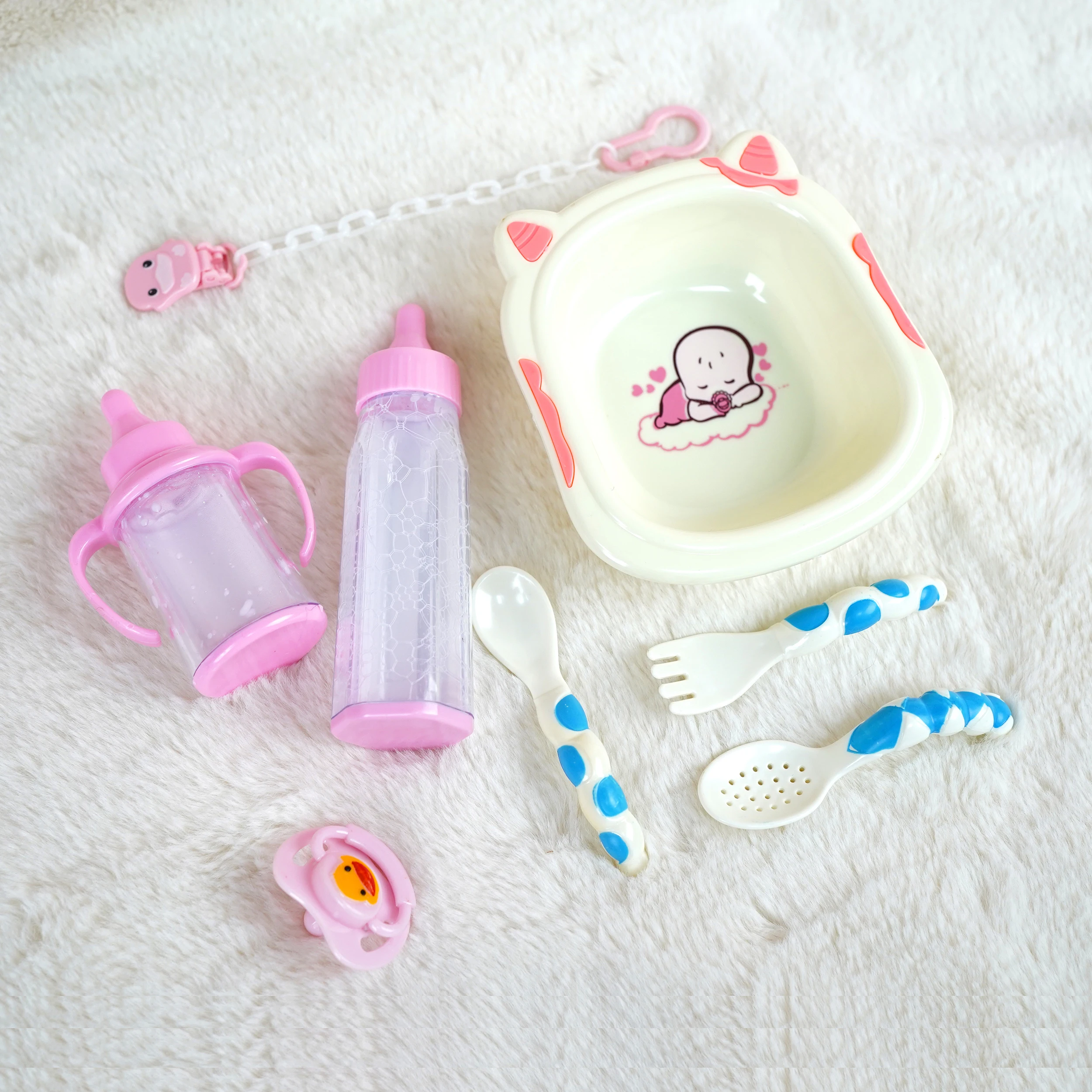 Feeding Set Role Play - FOR Mini Reborn Kit 9 Inches Reborn Baby Vinyl Doll Kit - Doll Accessories