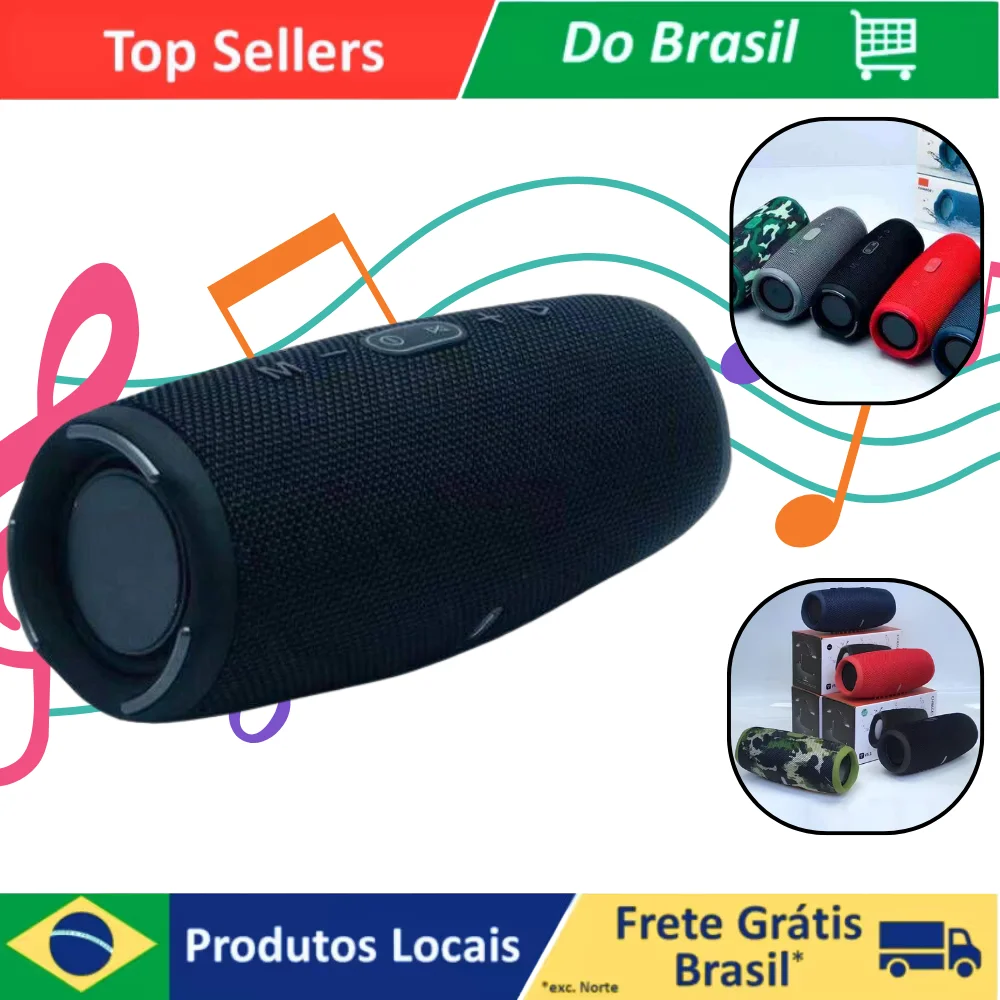 Caixa De Som Portátil Bluetooth Charce 5 – Bass Potente, Carregamento Sem Fio