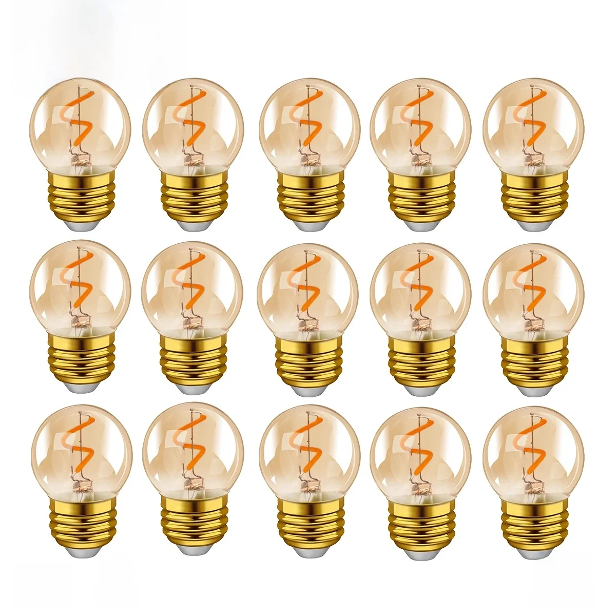 G40 Gouden LED-spiraalvormige gloeilamp 1W (equivalent 10W) Energiebesparende LED-lamp Amber glas E27 220V 2200K Dimbare LED-lamp - afbeelding 2