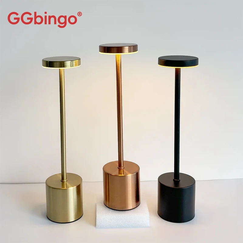 

GGBingo Metal Desk Light USB Rechargeable Table Lamps LED Night Light Lamps Living Room Desktop Decoration Table Lamp