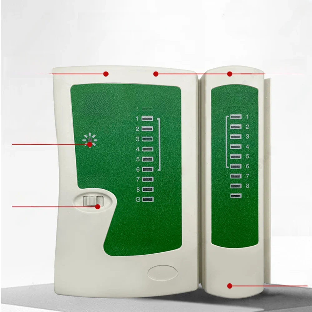 RJ45 RJ11 RJ12 Tester kabli sieciowych Ethernet Narzędzie do testowania kabli sieciowych Cat5 Cat6 Narzędzie do wykrywania linii telefonicznych Narzędzie śledzące — zdjęcie 2