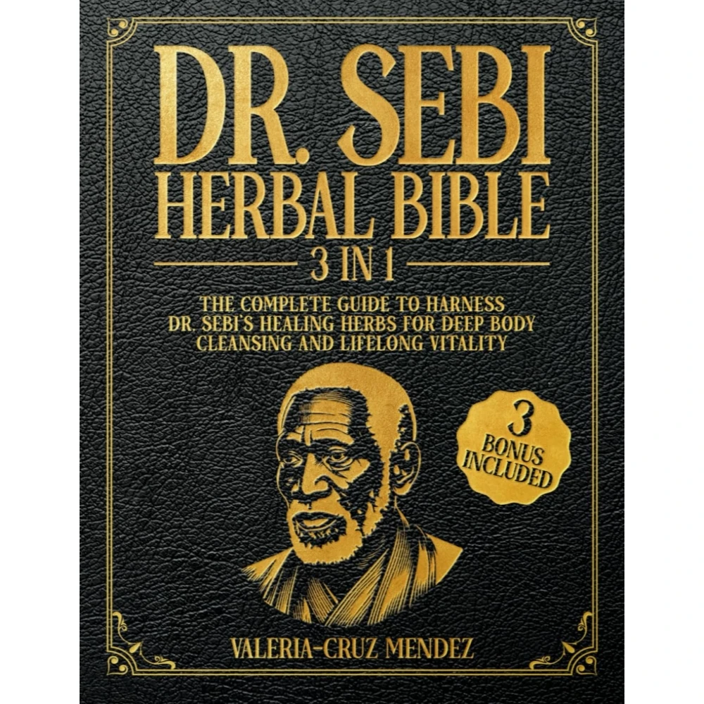 Black Leather Texture Golden Print Herbal Knowledge Book, Natural Plant Guide English Reading Book for Botany Lovers