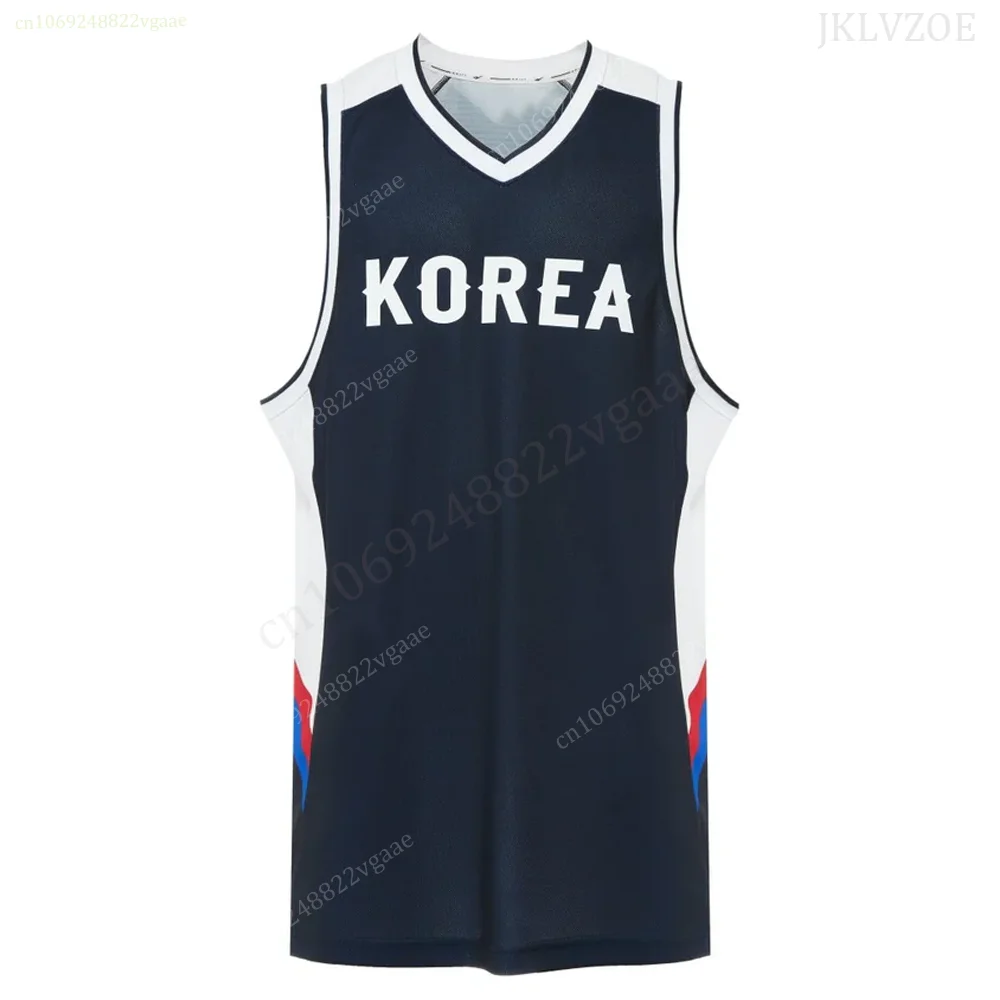 2024 estate corea maglia da basket da uomo canotta nazionale senza maniche Top Team Kid Training Uniform Team gilet coreano