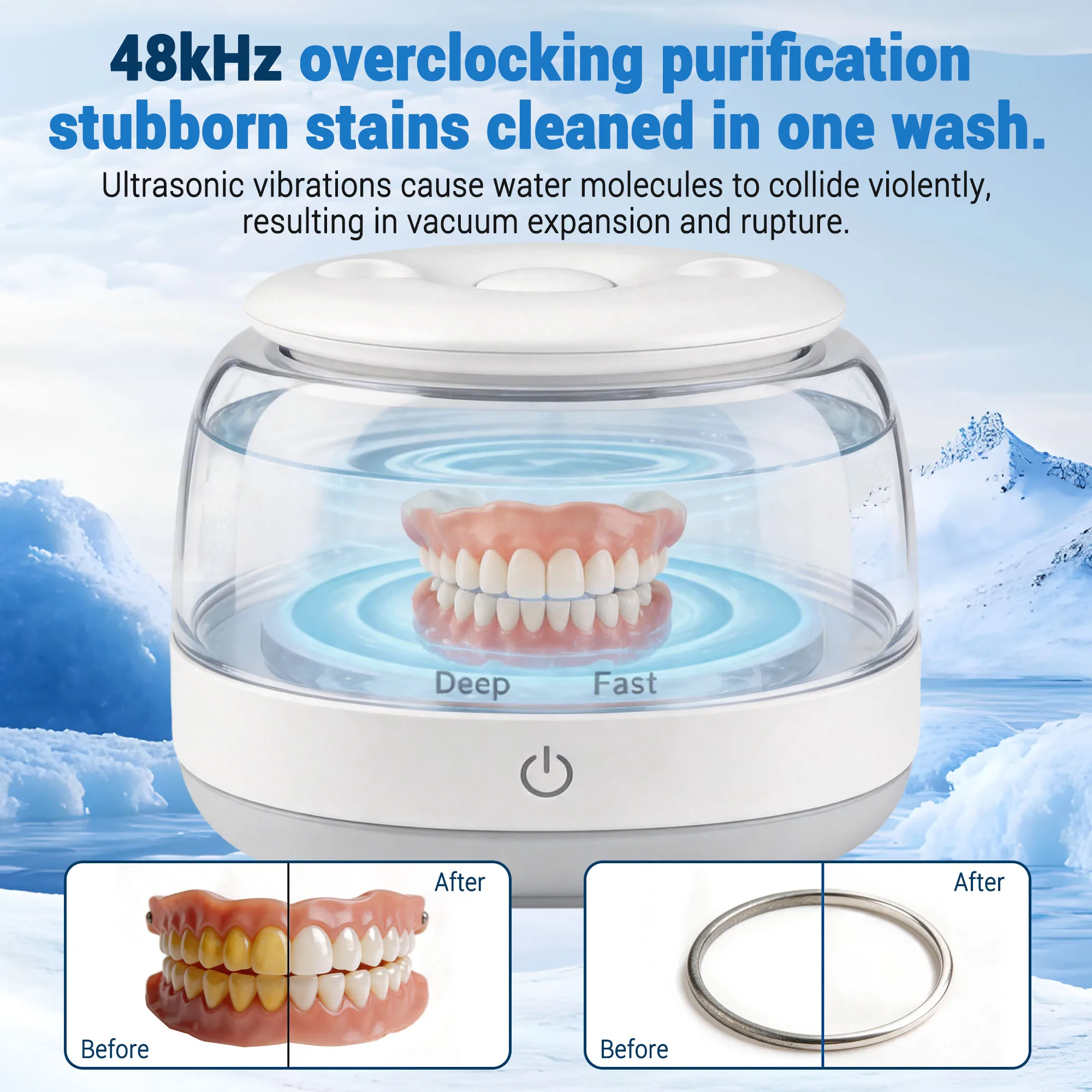 Dental Pod Ultraschallreiniger mit UV-Licht für Zahnersatz