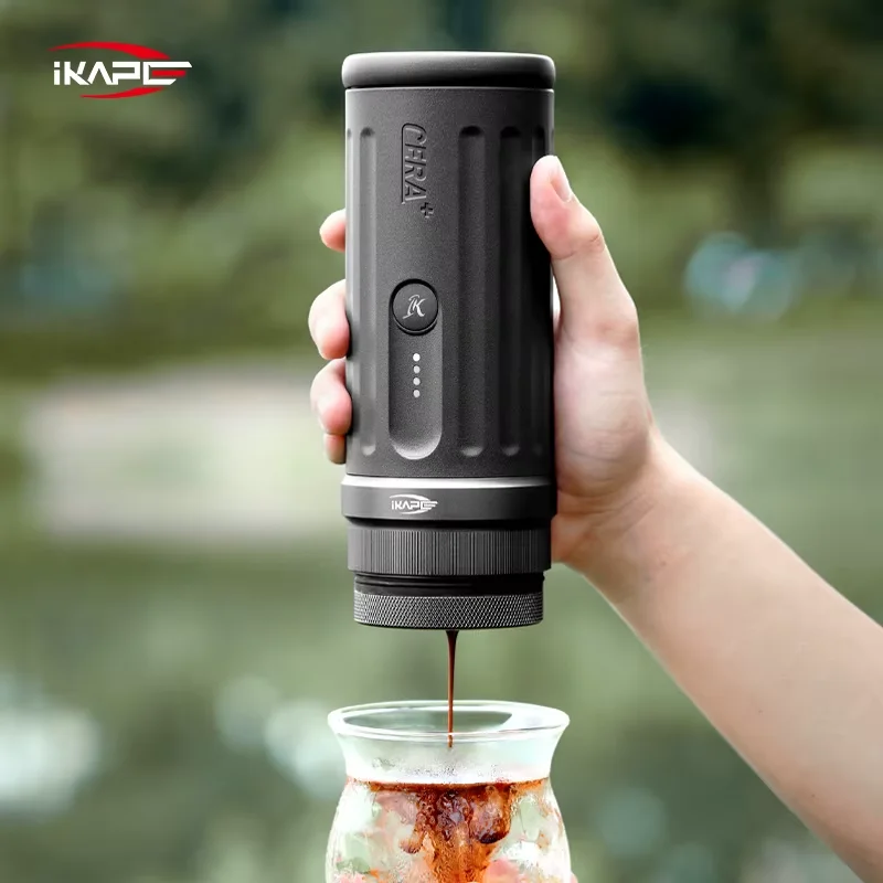 

IKAPE Portable Bluetooth Wireless Electric Espresso Machine,Coffee 51mm Bottomless Portafilter,Ideal for Hiking/Camping/Home Use