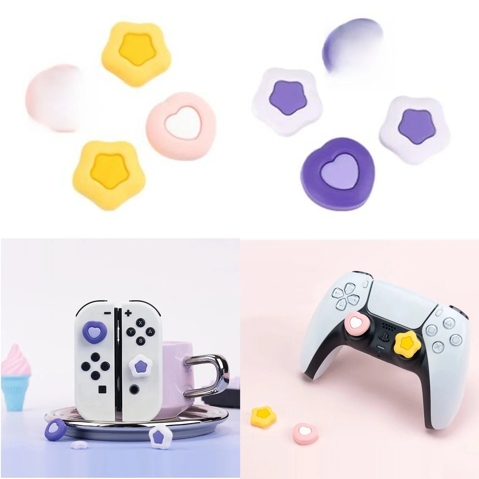 Sweety Love – couvercle de capuchon de poignée en Silicone pour Nintendo Switch 2/NS oled/Lite, pour Sony PS5 PS4 Pro Slim Xbox One série X/S