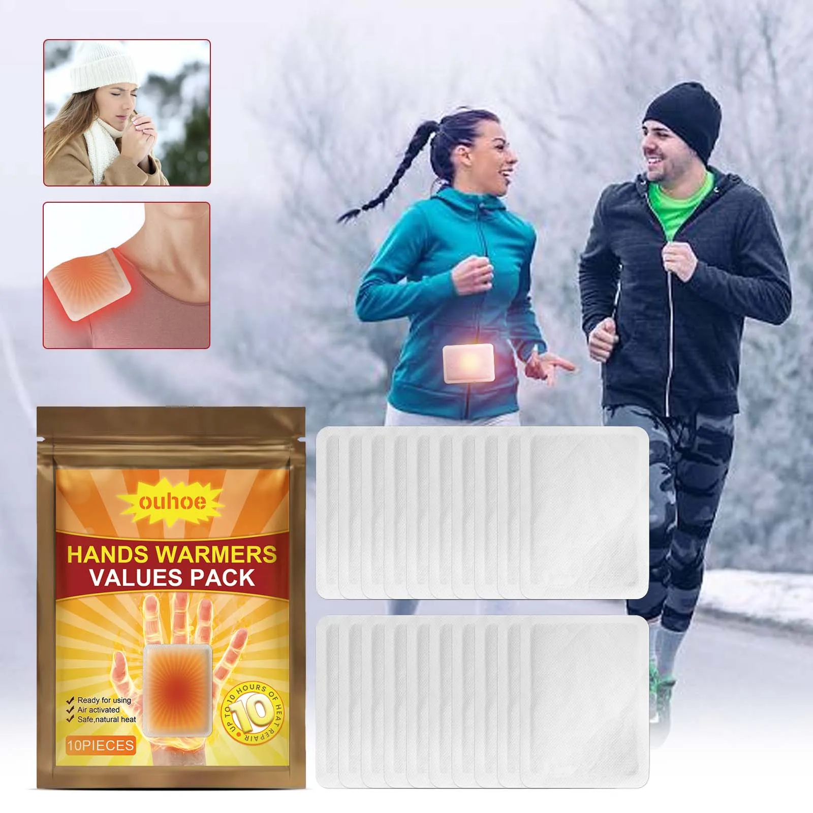 تدفئة اليد منع تبديد البرد رفع درجة حرارة الجسم تخفيف الأيدي الألم المحلي تدفئة المحمولة المتاح ملصق #1