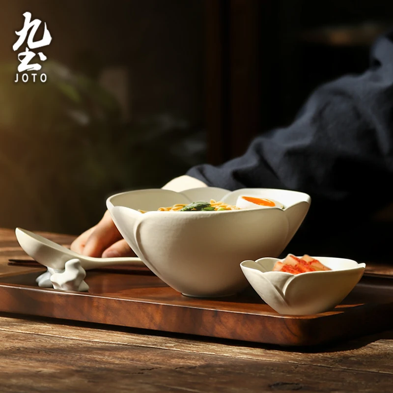 

JOTO Plain Lace Styling Vintage Matte Ceramic Dish Set CJR0618