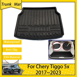 Car Trunk Mats for Chery Tiggo 5x 4 3 Pro DR 5.0 2017~2023 MVM X55 Luggage Boot Cargo FLoor EVA Carpet 2019 2020 2022 Auto Parts