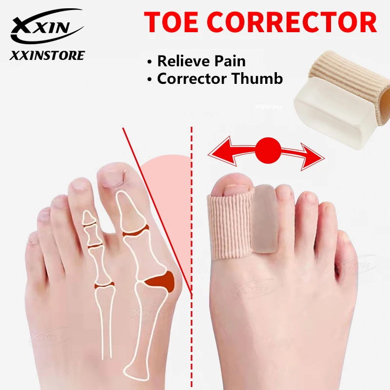 【Xxin】Big Toe Straightener Support Thumb Protector Gel Foot Finger Separator Bunion Corrector