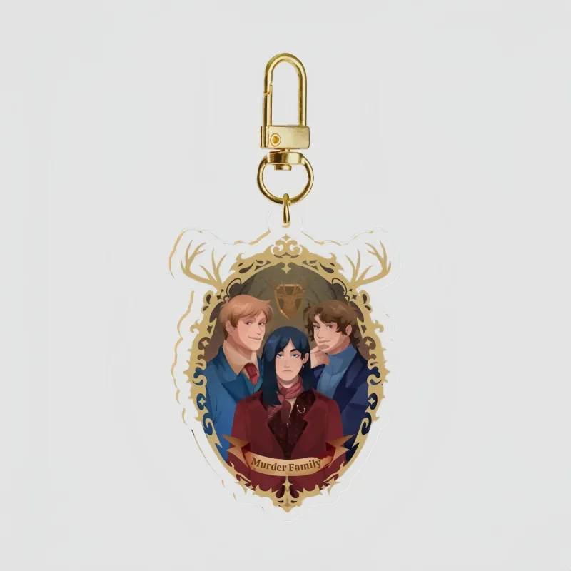 Hannigram Murder Family Acrylic Keychain Will Graham & Hannibal Lecter Charm Thriller TV Show Merch Bag Pendant Gift for Fans