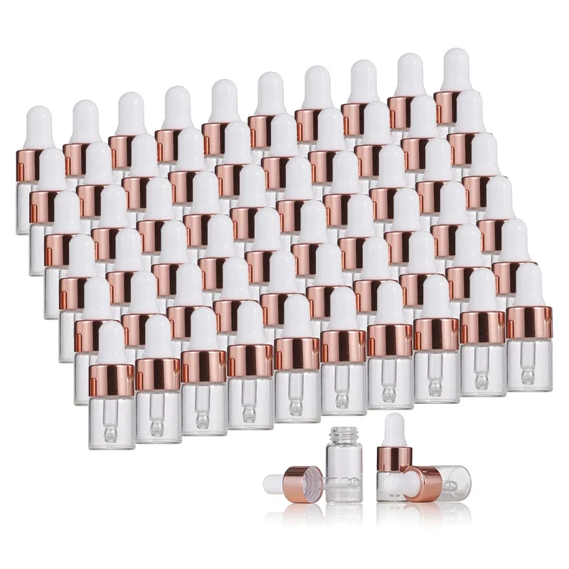 10 pçs mini garrafas conta-gotas de vidro vazio óleo essencial aromaterapia garrafas 1ml 2ml 3ml 5ml