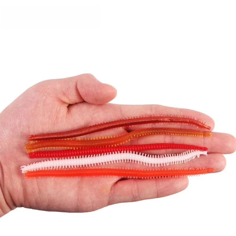 YUCONG-Lot d'appâts souples en silicone pour la pêche, pack de leurres pour attraper des poissons comme les vers de sable, en caoutchouc, matériel pour pêcher, 135mm-1.9g, 10 pièces