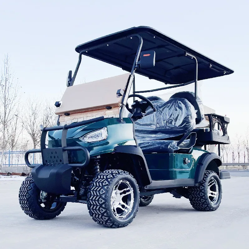 Factory Customized Brand New 4-Seat Electric Golf Cart 48V Lithium Battery Solar Panel Smart 5kw Half-Slope Automatic Parking