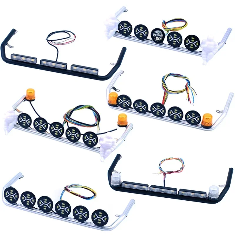 LED Simulatie Daklichten Roterende Lamp voor 1/14 Tamiya RC Truck SCANIA 770S R620 Volvo FH16 Benz Actros MAN TGX TGS Auto - afbeelding 2