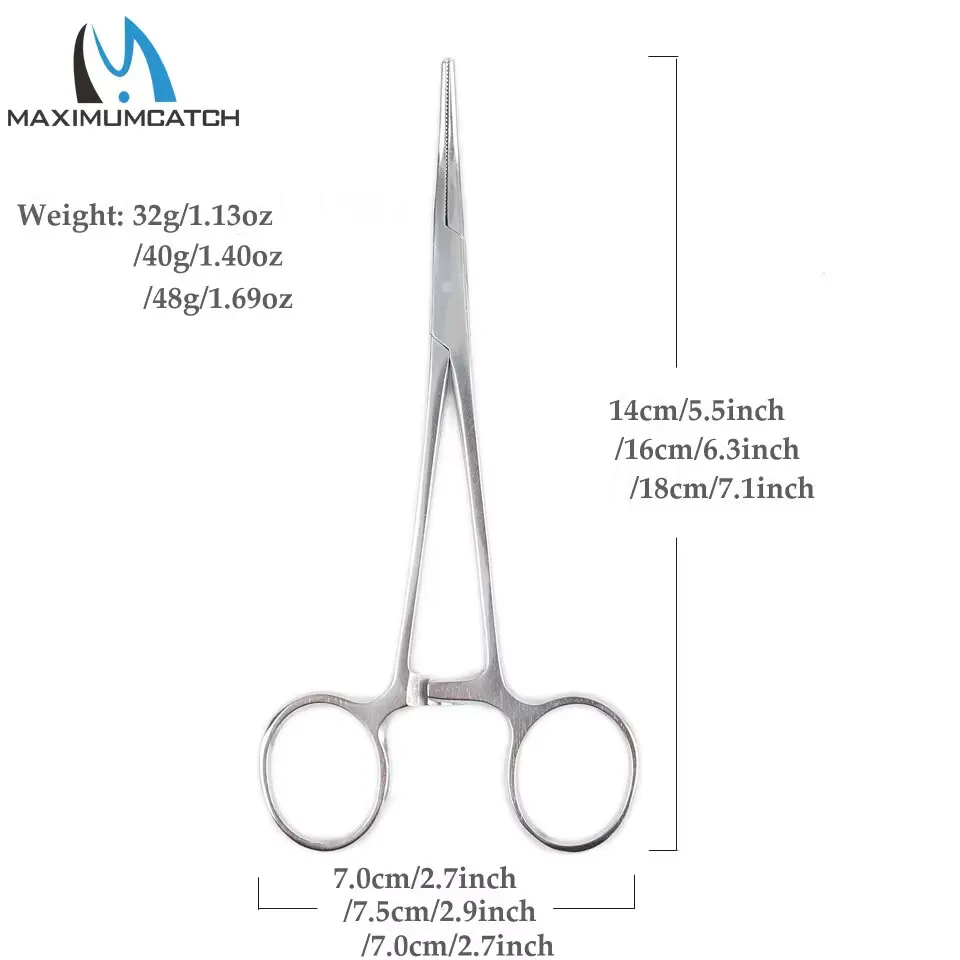 Maximumcatch DE016 14cm/16cm/18cm Fly Fishing Forcep Fishing Accessory Curved Hemostats
