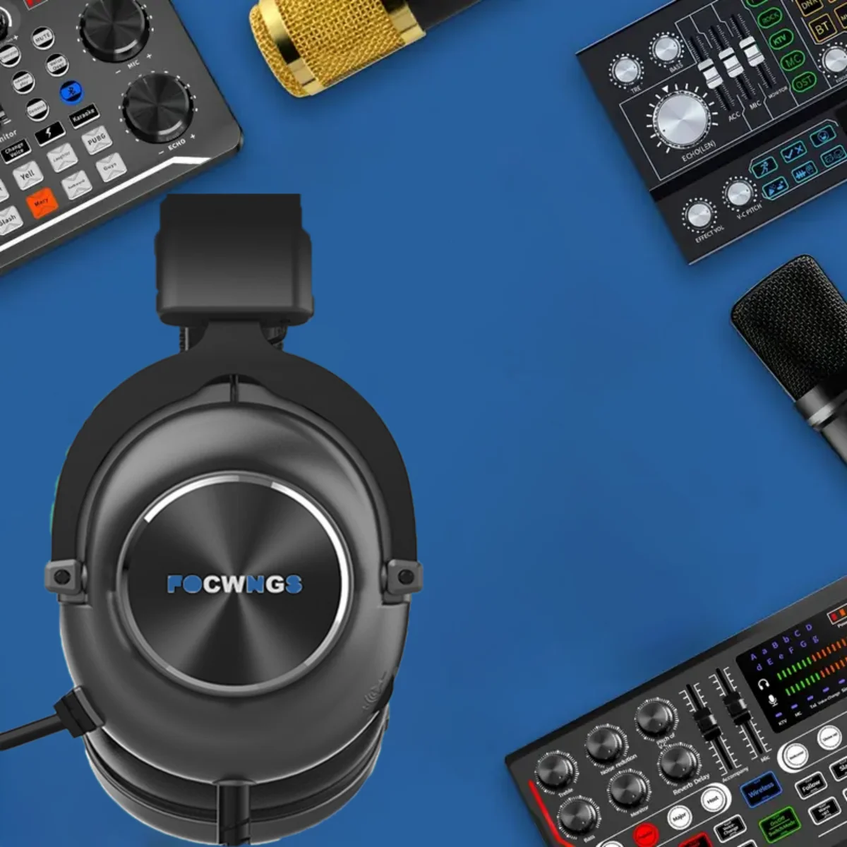 سماعة رأس فوق الأذن، ميكروفونات قابلة للفصل، سماعات أذن كبيرة، صوت ستيريو للفيلم، سماعة رأس سلكية للألعاب 3.5 ملم للكمبيوتر الشخصي/PS