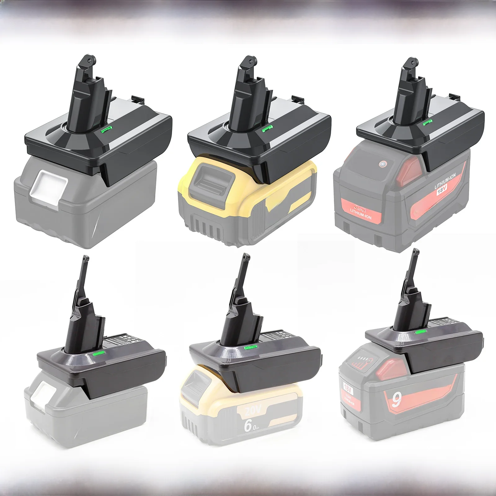 Adaptateur pour Makita Dewalt et Milwauke, convertisseur de batterie au lithium 18V, pour Dyson V6 V7 V8 Series, outil d'aspirateur DC58/SV11/SV10