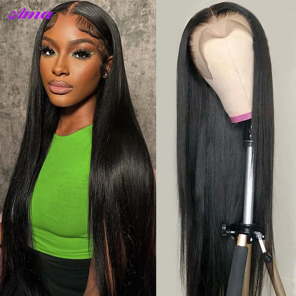 

28 30 Inch Straight Lace Front Wigs Human Hair 13x4 Pre Plucked Lace Front Human Hair Wigs 180 Density 5x5 Lace Closure Wig