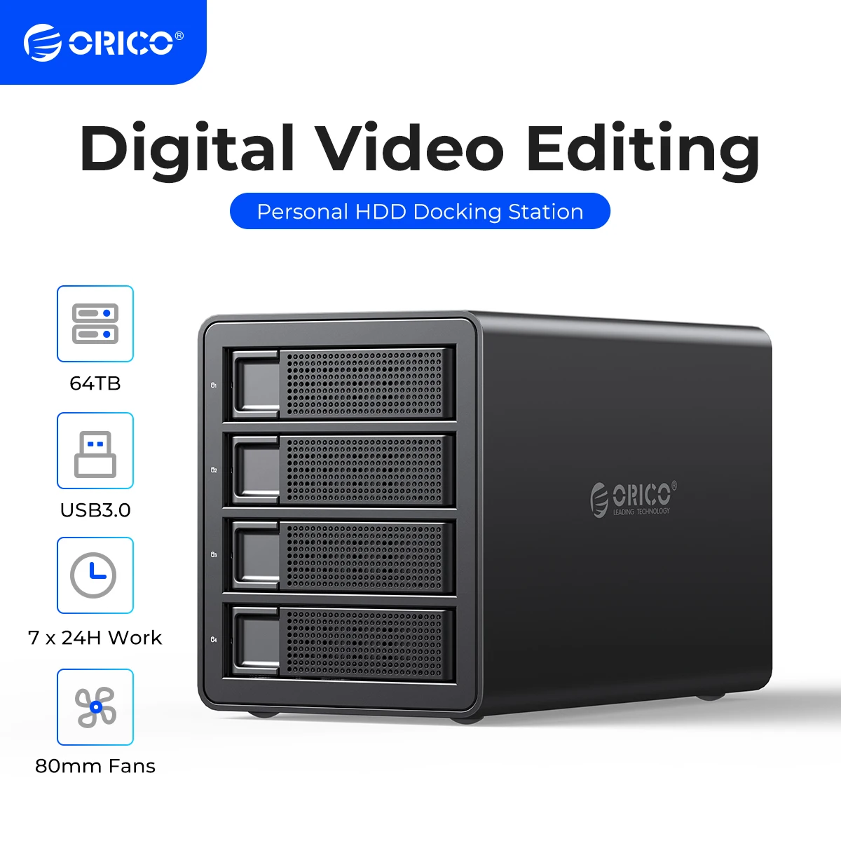 

Док-станция ORICO 35 Series 4 Bay HDD с двойным чипом 150 Вт Встроенный мощный жесткий диск чехол для жестких дисков 2,5 3,5 дюйма