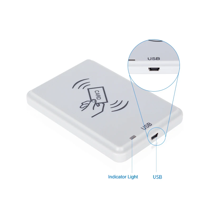 13.56mhz rfid reader writer USB 5V smart card desktop reader ISO15693 ISO14443A ISO18000-3M3 micro power reader