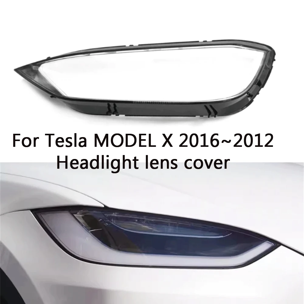 For Tesla MODEL X 2016 2017 2018 2019 2020 2021 2022 front Car Headlight Cover Lens Shell Lampcover Lampshade Headlamp housing