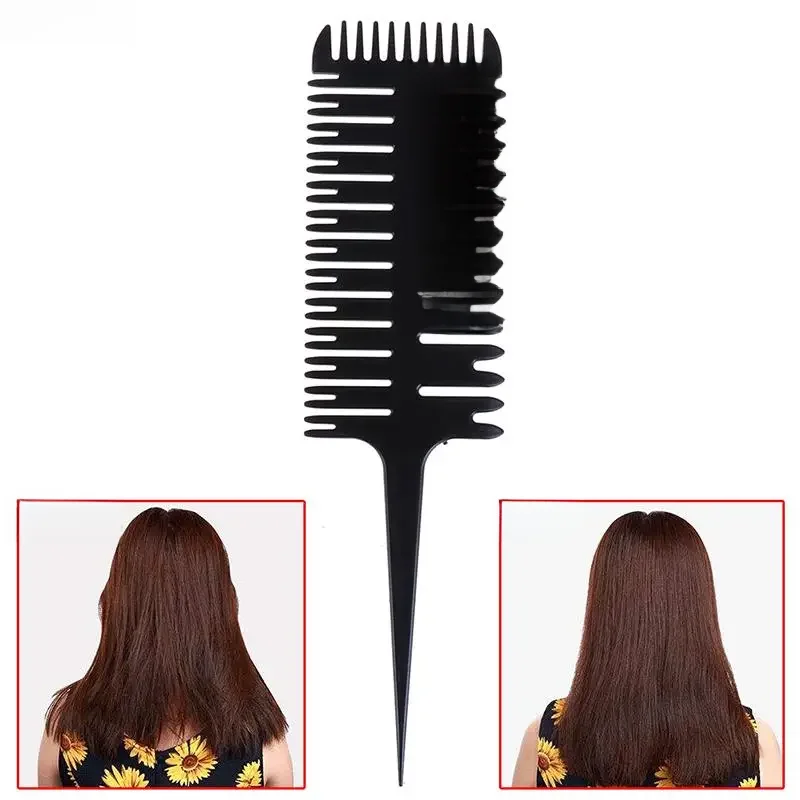 Peigne à gros dents, outil de teinture des cheveux, brosse de mise en évidence pour Salon professionnel, conception d'os de poisson, sectionnement, livraison gratuite