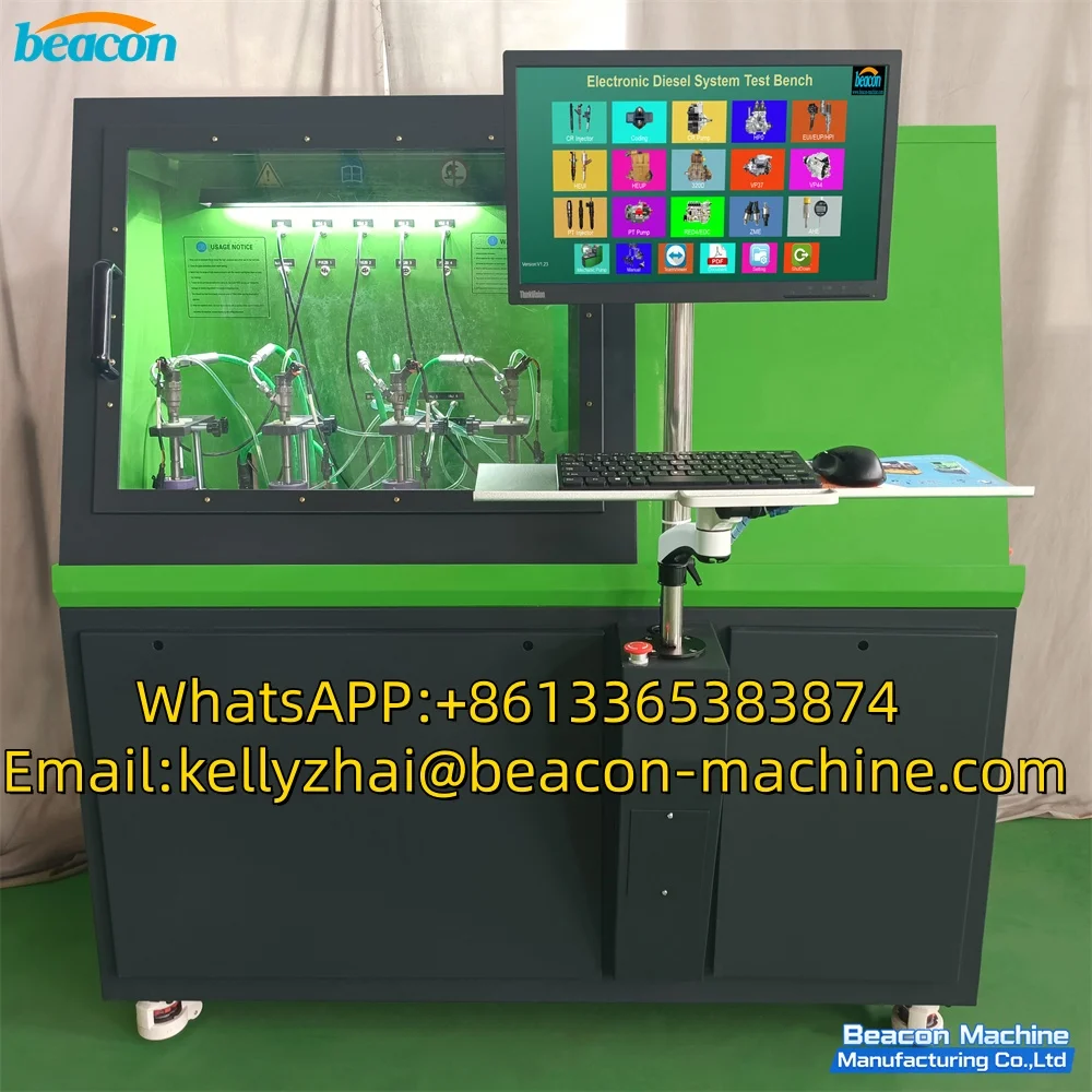 High Efficiency  Common Rail Injector Test Bench Support 4 Injectors Simultaneous Testing