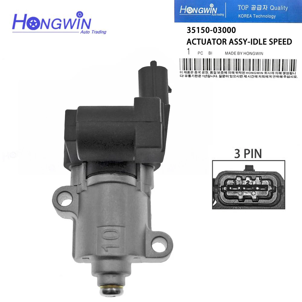 Zawór sterujący jałowym powietrzem dla Hyundai i10 1.2 2007-2019 biegu jałowego zawór regulacji prędkości 35150-03000 3515003000 35170-26910 3517026910